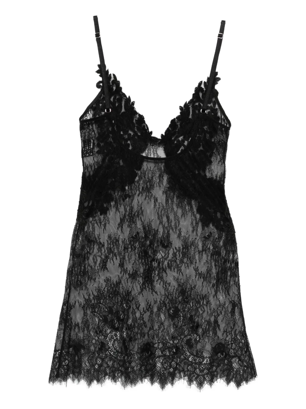 Alchemy x Lia Aram lace beaded mini dress - Zwart