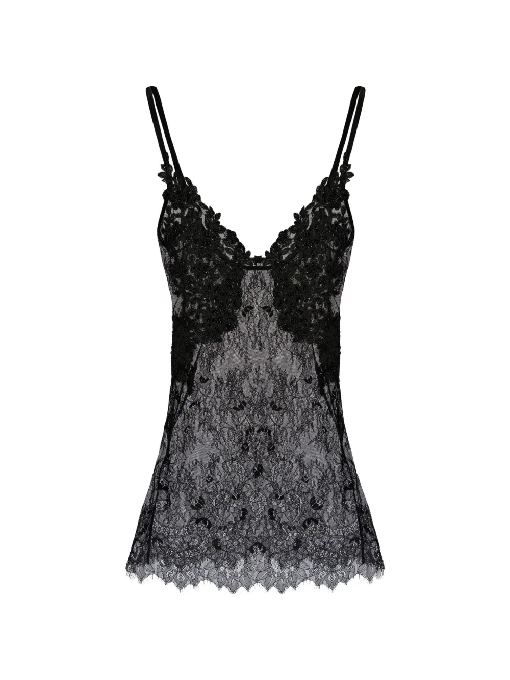 Alchemy x Lia Aram lace beaded mini dress - Nero