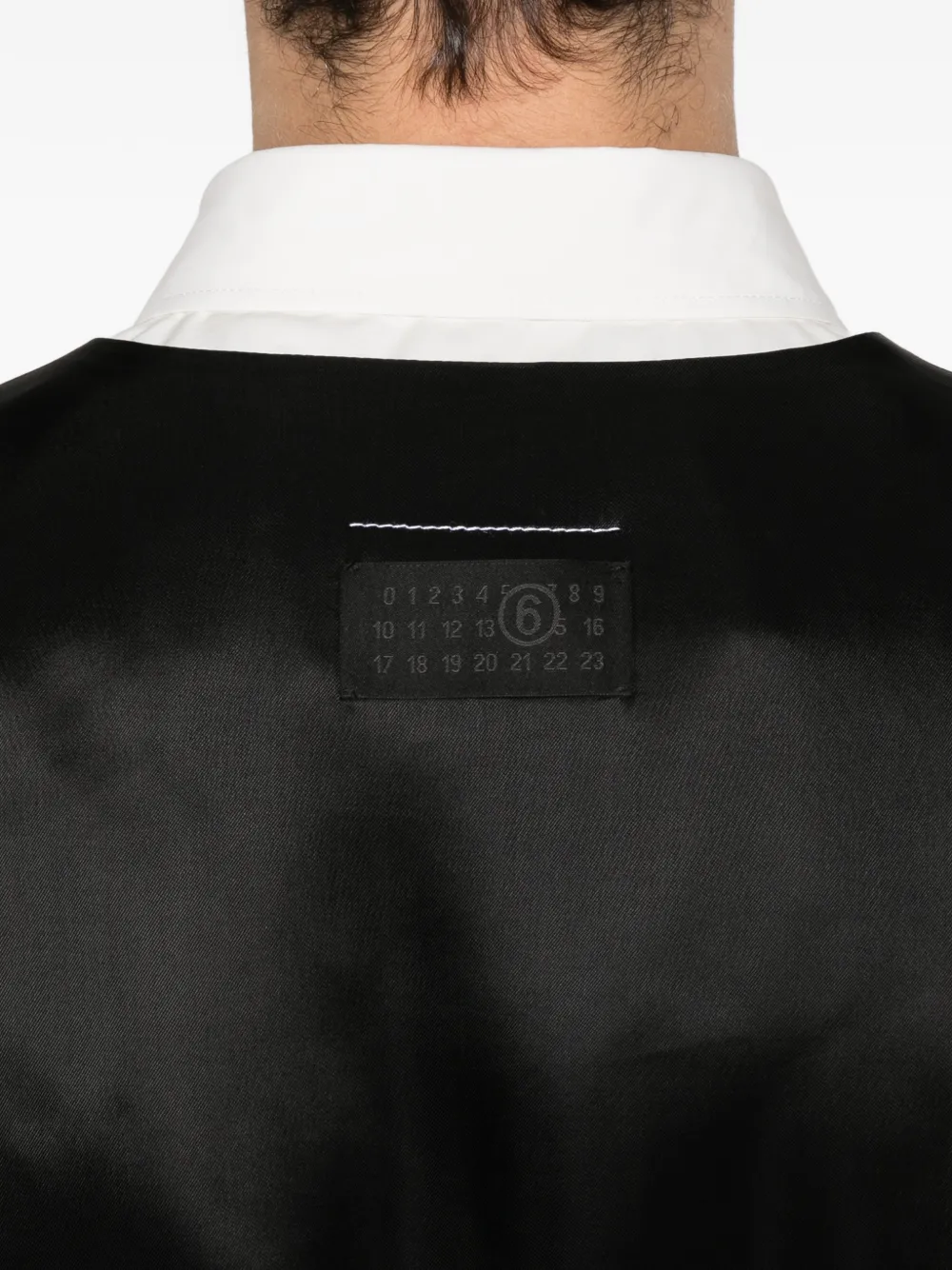 MM6 Maison Margiela Spencer met krijtstreep en knopen Grijs