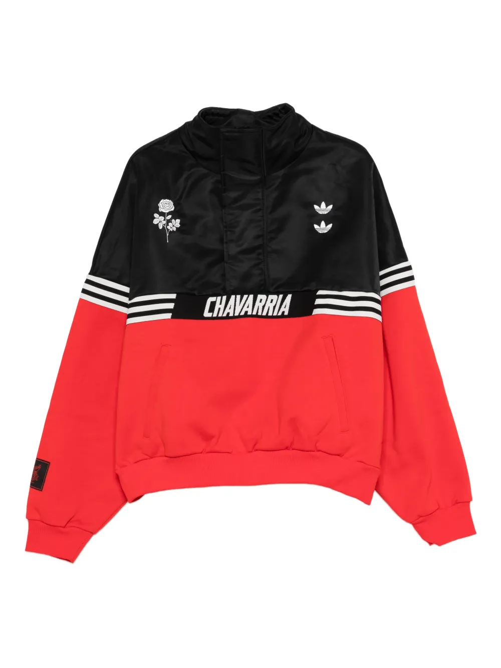 adidas suéter con logo bordado en colaboración con Willy Chavarria Gomez | negro | Image 1