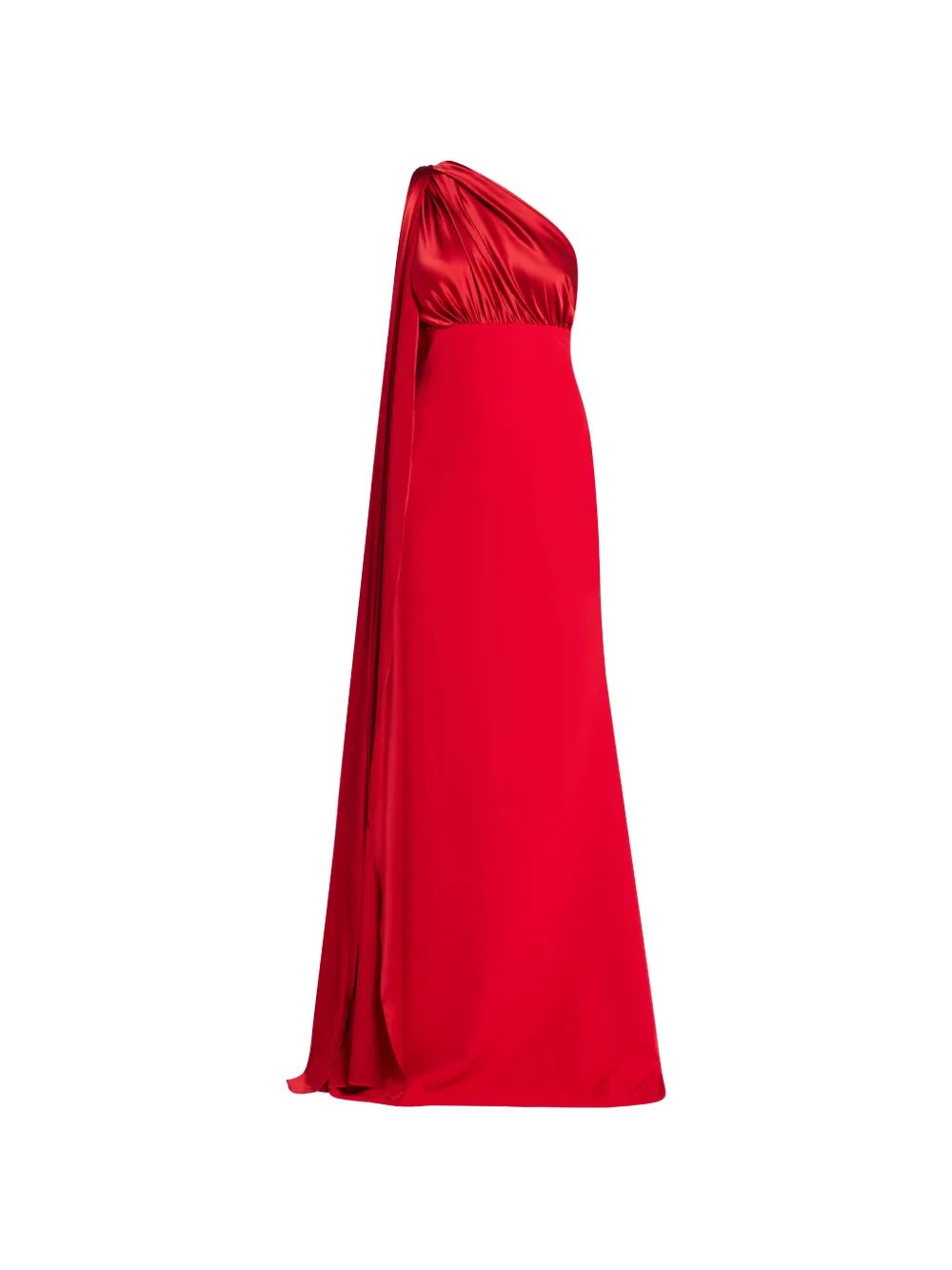 Rhea Costa one-shoulder draped dress - Rosso