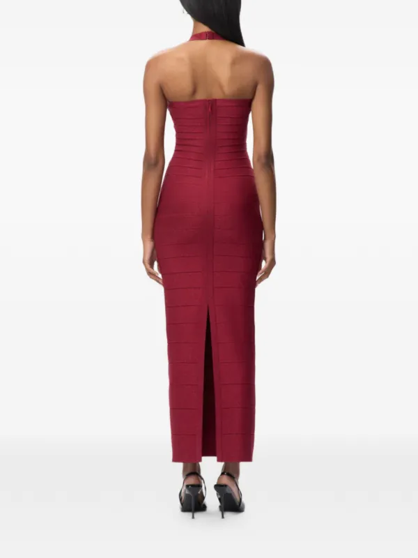 herve leger red strapless dress The Sara Gown