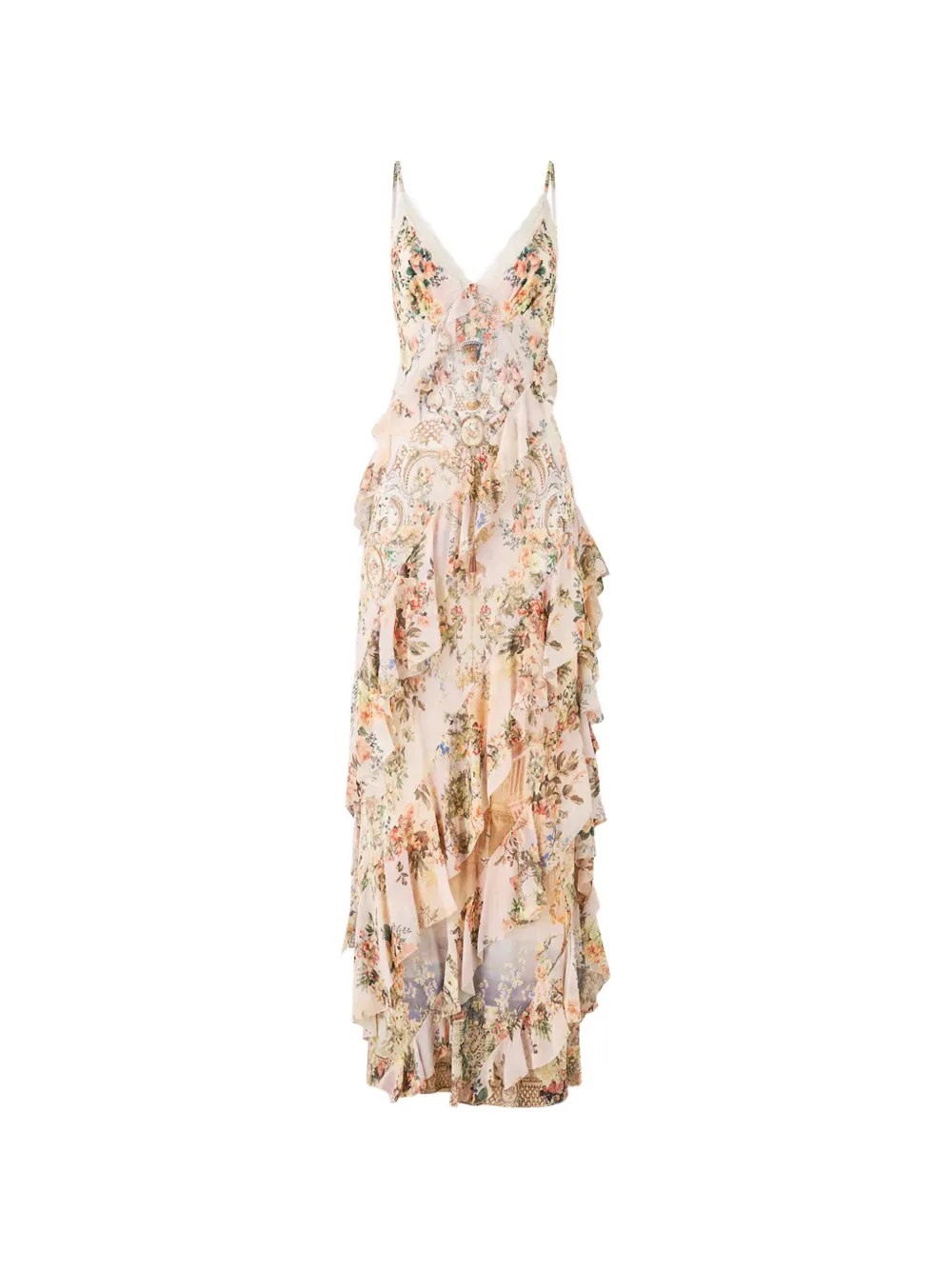 Camilla floral ruffled dress - Toni neutri