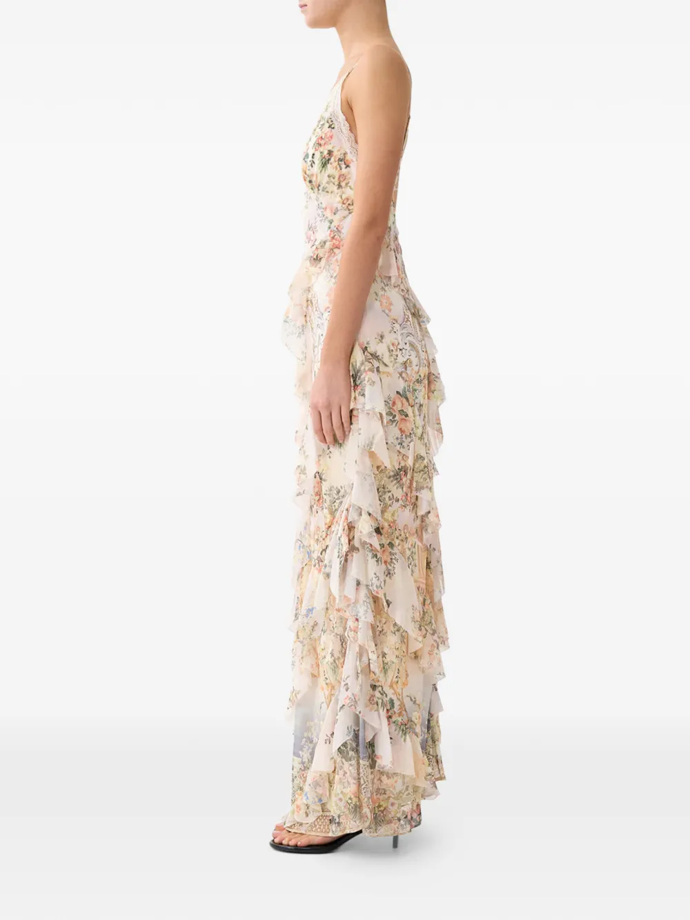 Camilla Jurk met ruches Beige