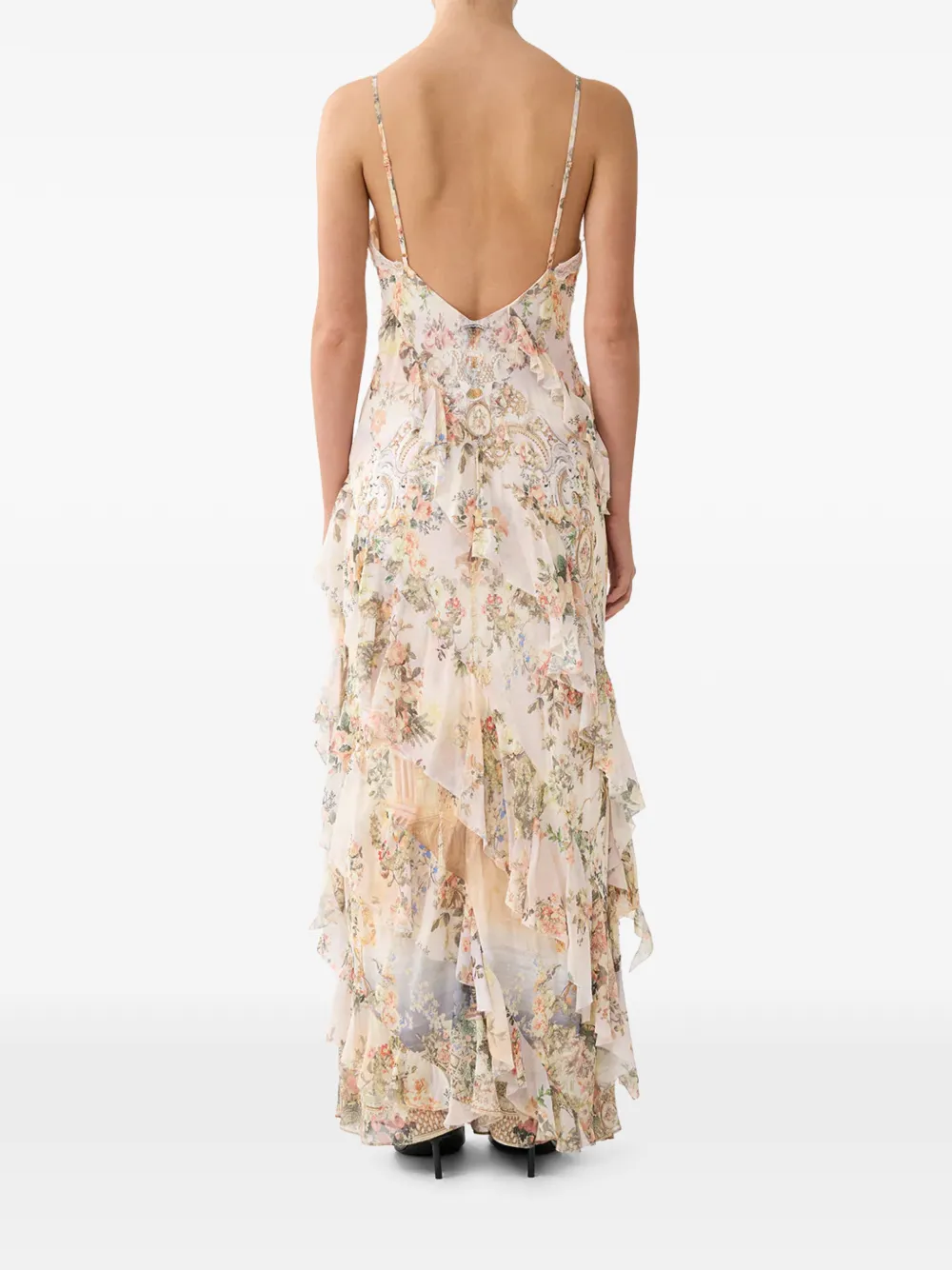 Camilla Jurk met ruches Beige