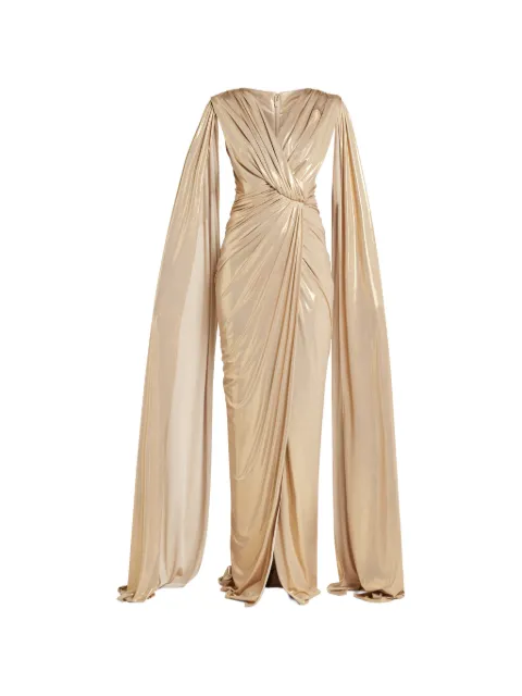 Rhea Costa draped sleeve dress