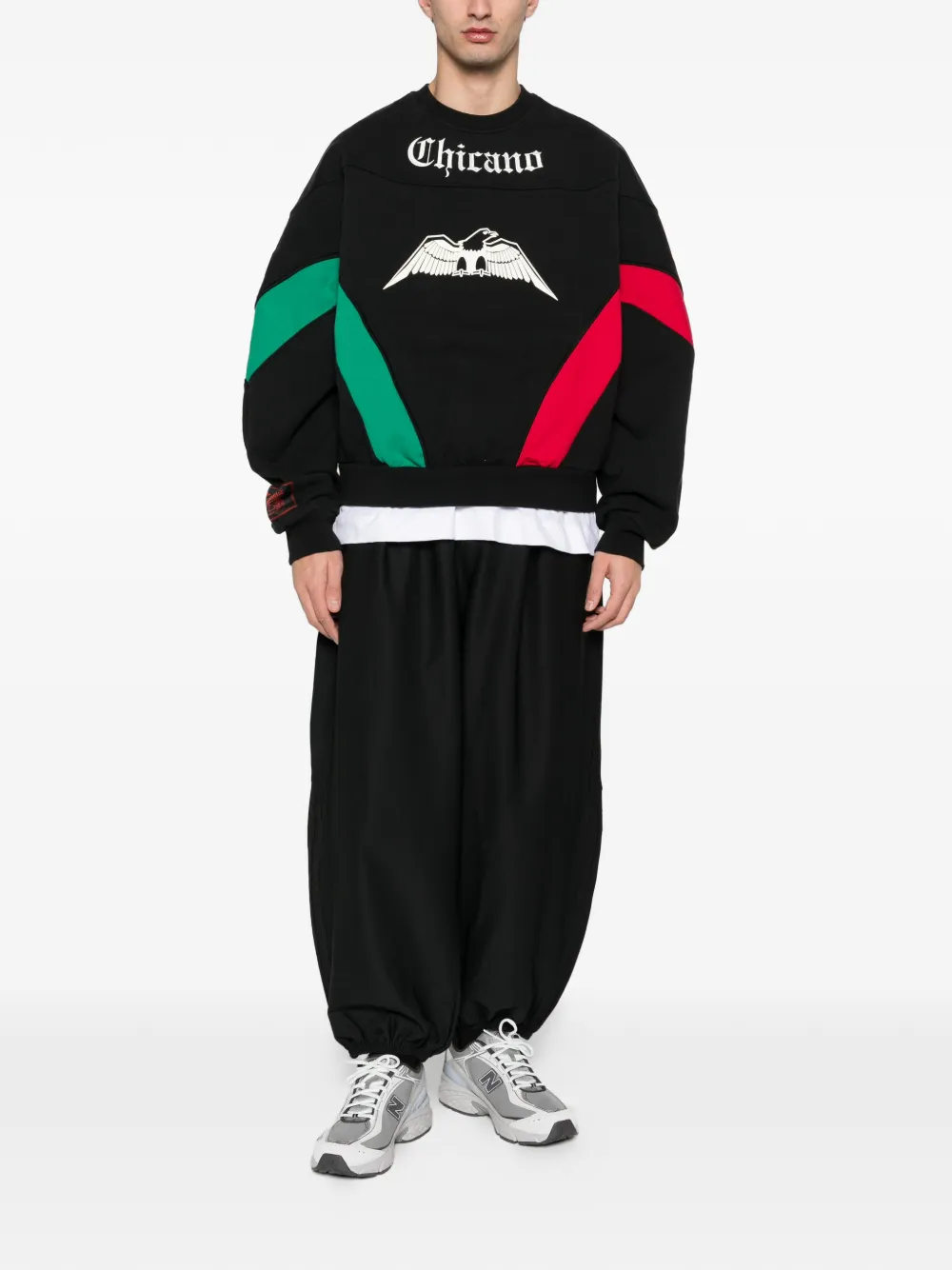 Adidas x Willy Chavarria eagle-graphic crew-neck sweatshirt - Zwart