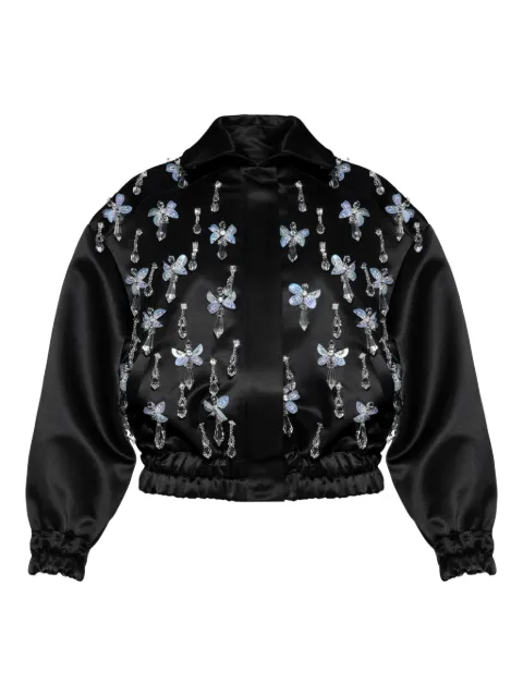ANOUKI crystal-embellished bomber jacket