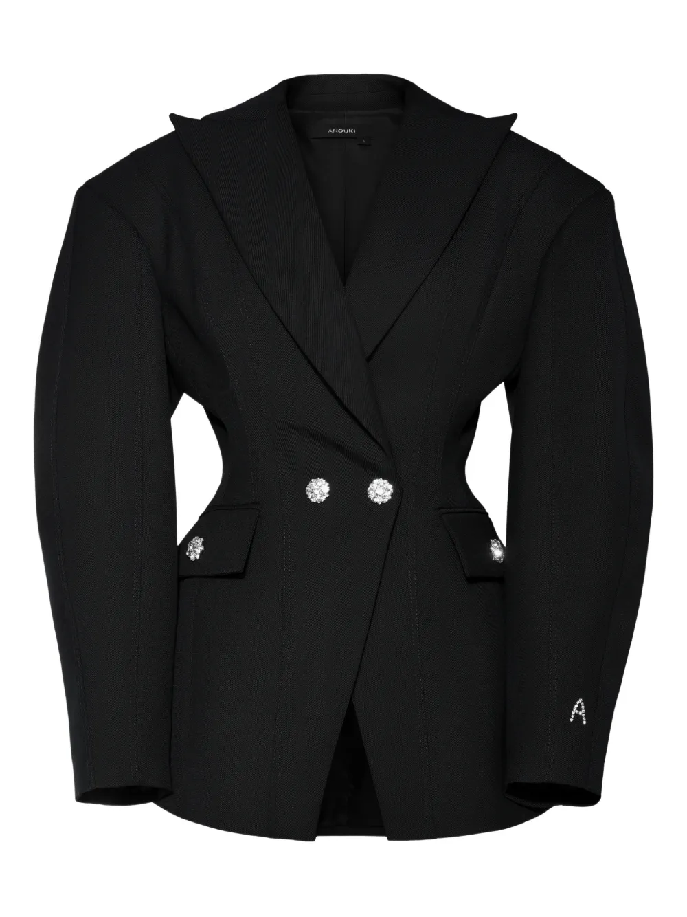 Anouki Double-breasted Blazer In Black