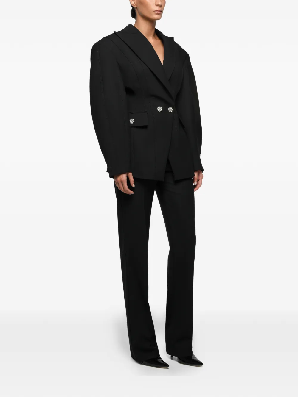  Anouki Double-breasted Blazer - Black 