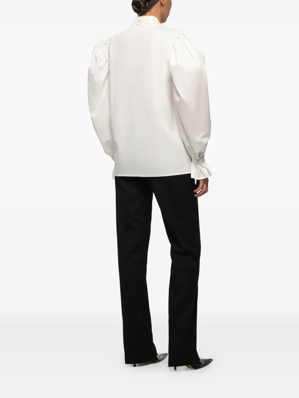  Anouki Floral-appliqué Shirt - White 