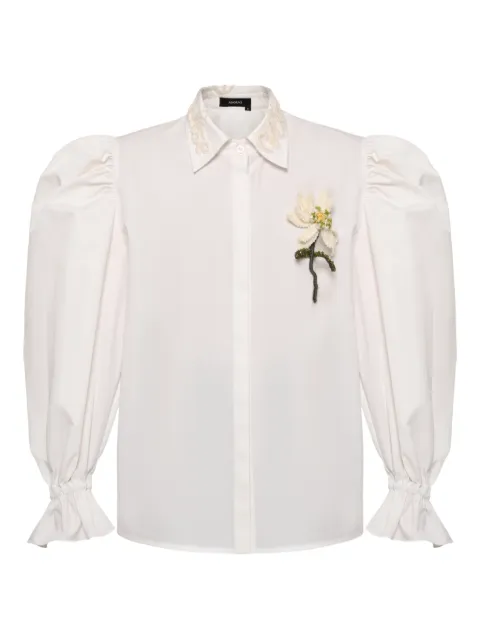 ANOUKI camisa con aplique floral