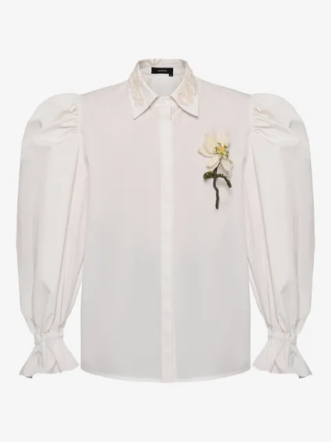 ANOUKI floral-appliqué shirt