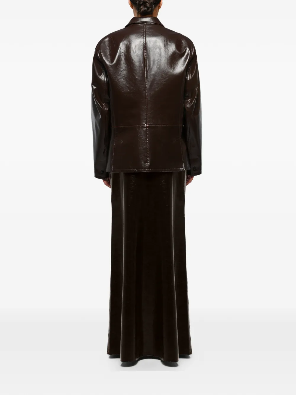 Anouki Faux-leather Maxi Skirt In Black