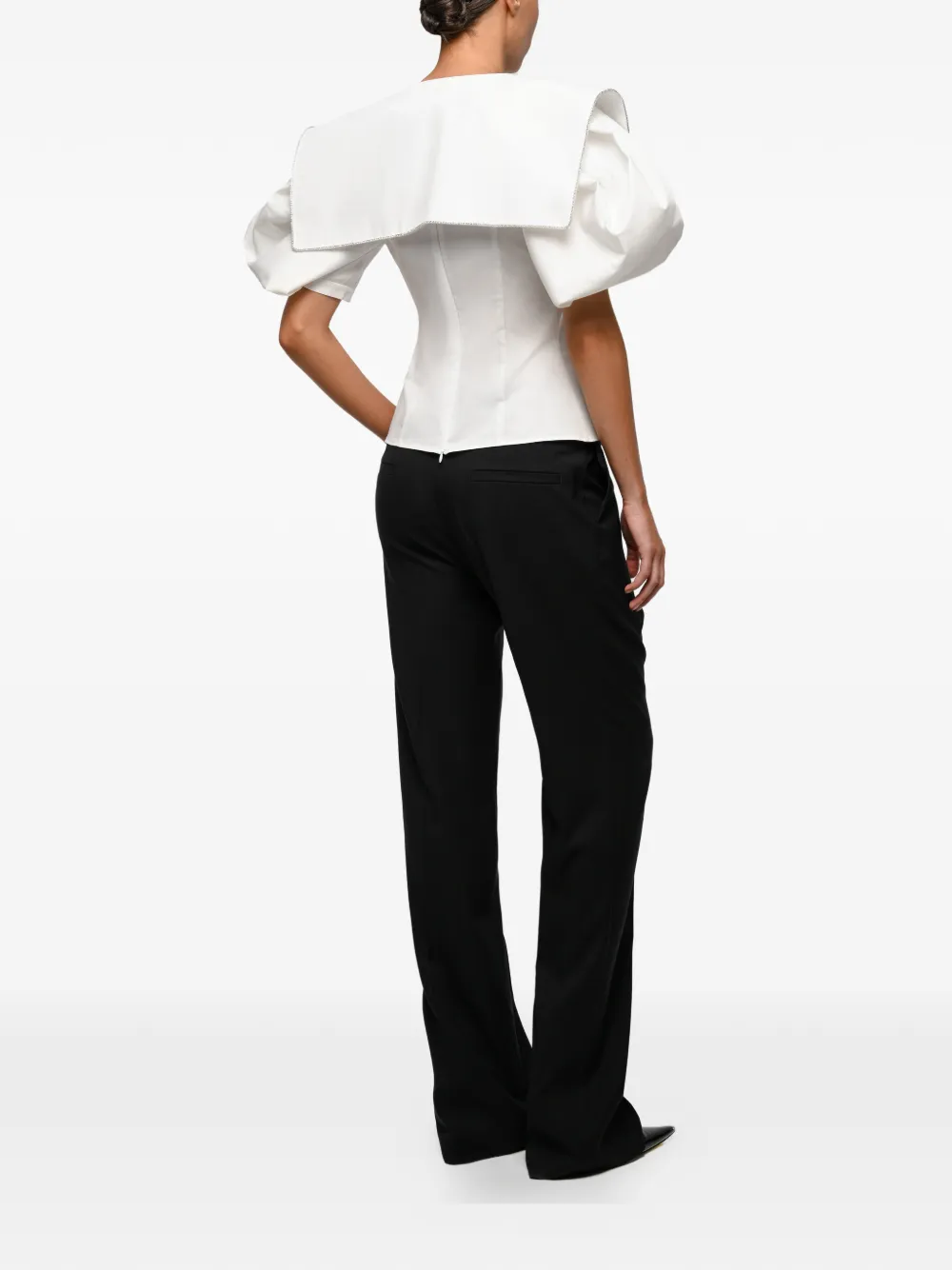 Anouki Embroidered Cotton Blouse In White