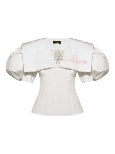 ANOUKI embroidered cotton blouse