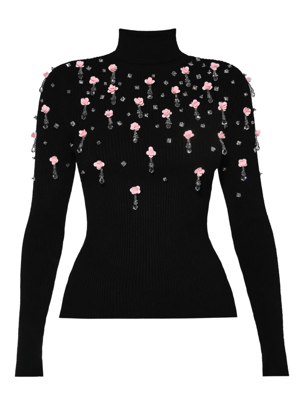 ANOUKI crystal-embellished turtleneck top | negro | Image 1