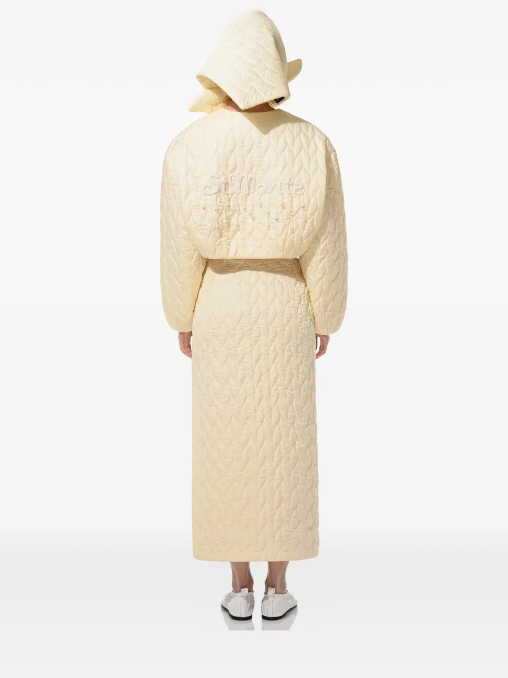  Anouki Quilted Midi Skirt - Yellow 