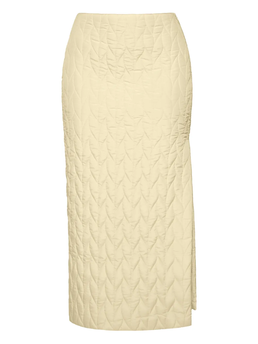 Anouki Quilted Midi Skirt In Brown