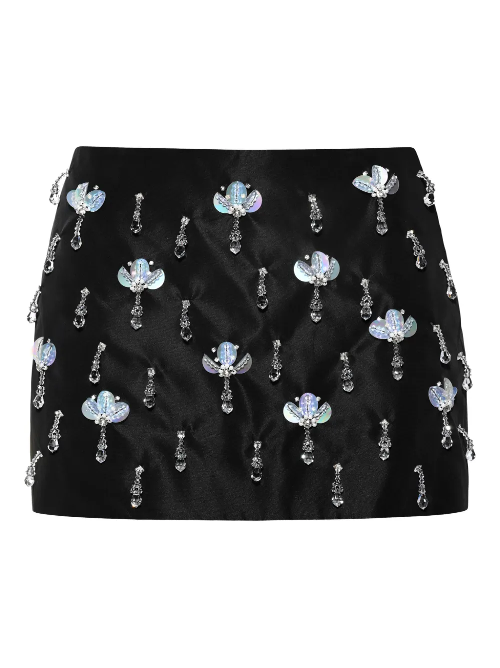 Anouki Crystal-embellished Mini Skirt In Black