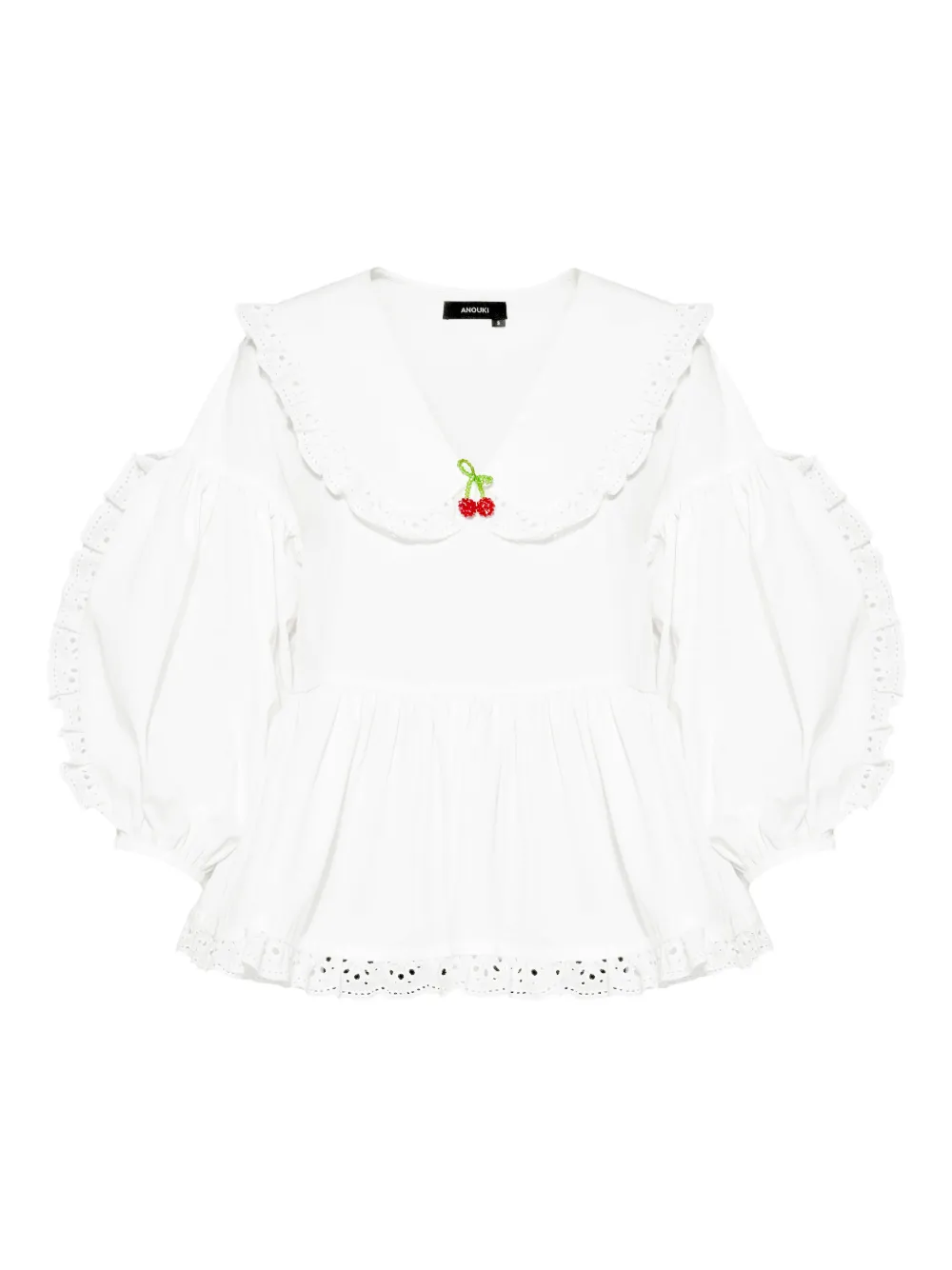 ANOUKI ruffled blouse | White | Image 1