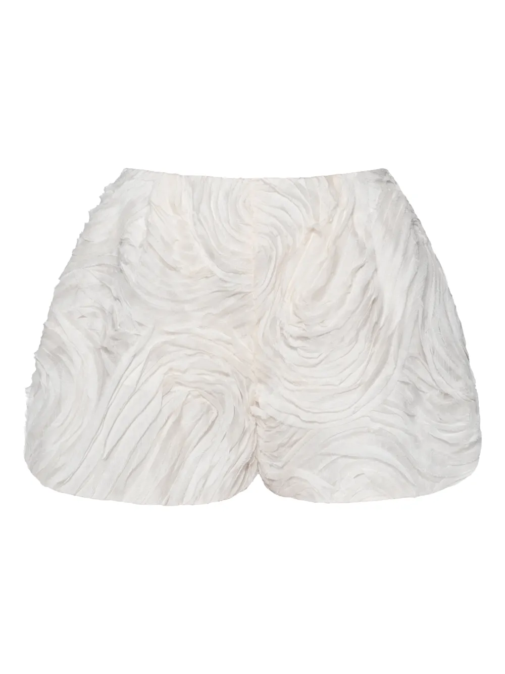 ANOUKI puff-sleeve embroidered shorts set - Beige