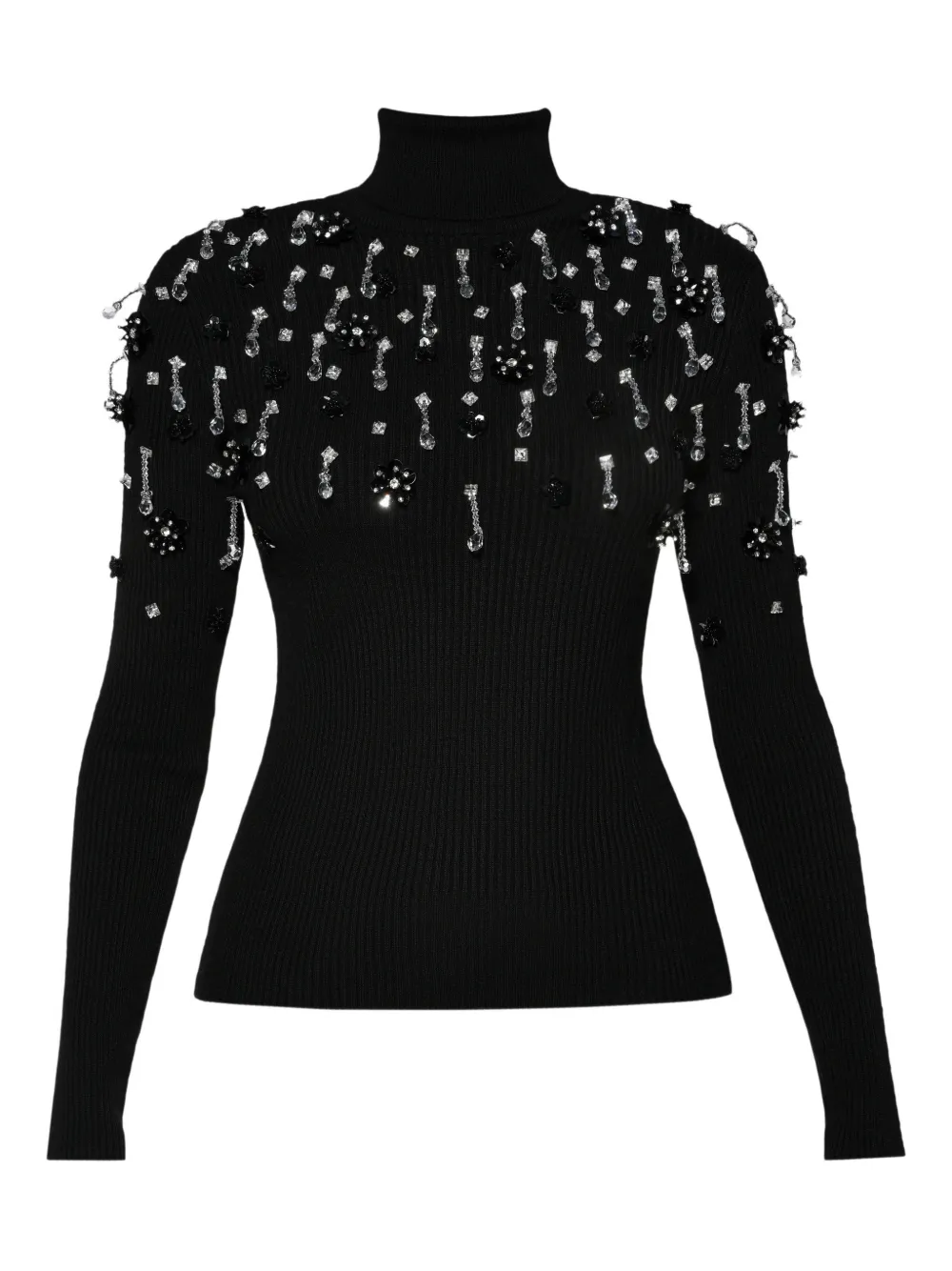ANOUKI crystal-embellished turtleneck top | negro | Image 1