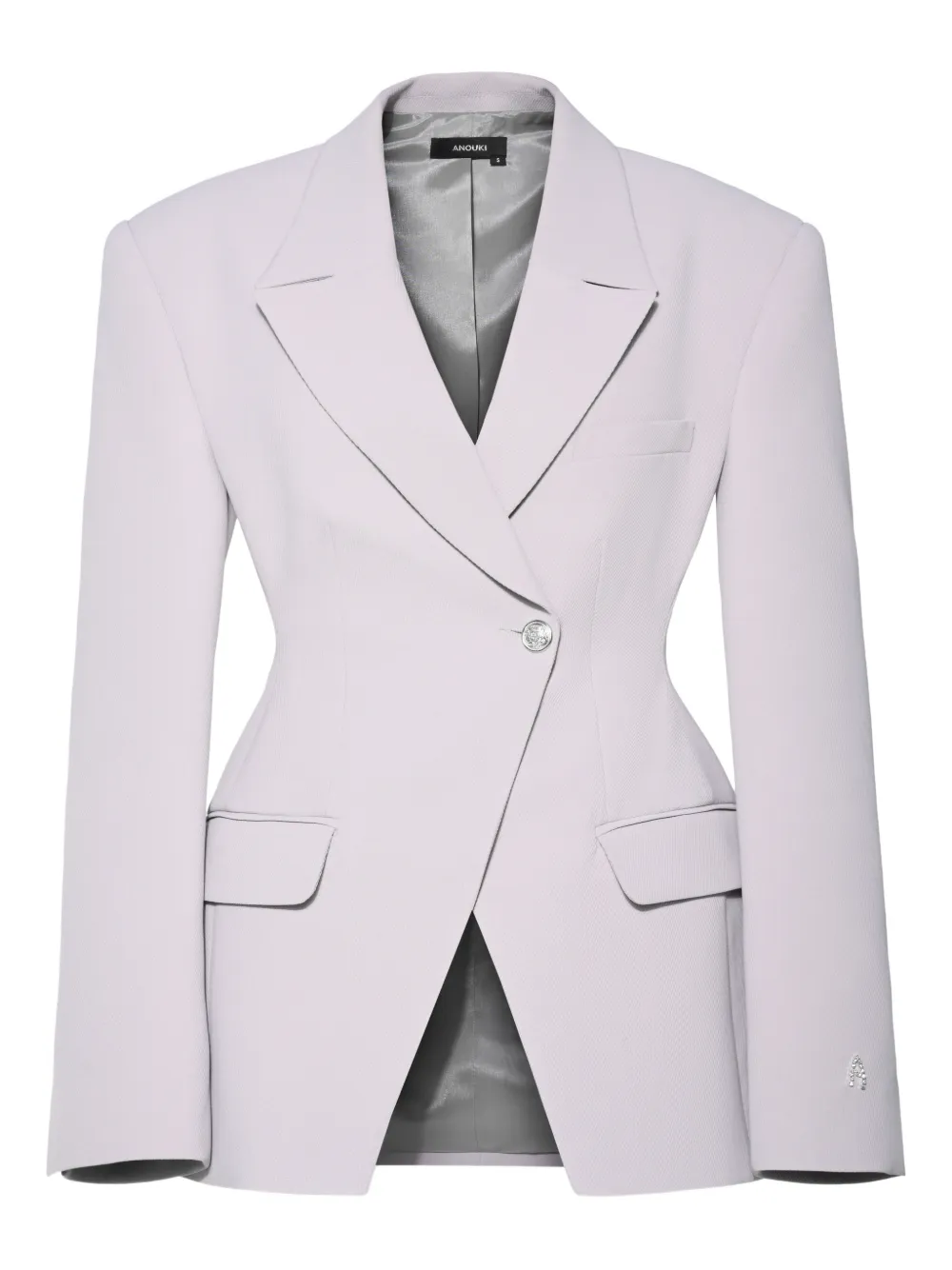 Anouki Notched-lapels Blazer In Neutral