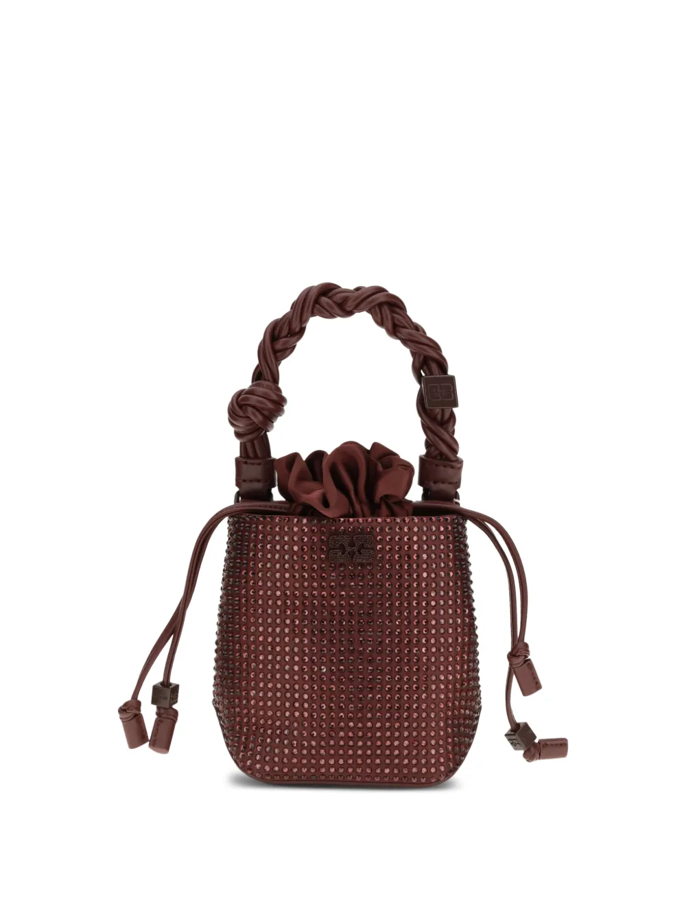 GANNI mini Bou embellished bucket bag - Rosso