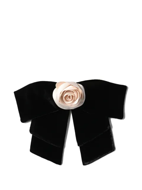 ANOUKI flower embellished bow hair accessory