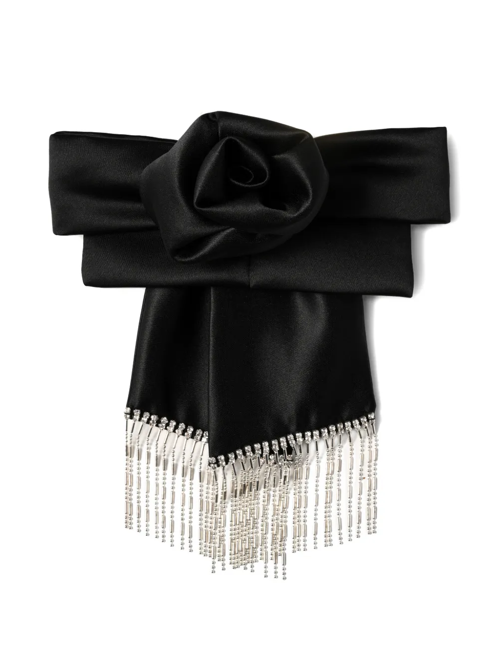ANOUKI fringed bow hair accessory - Nero