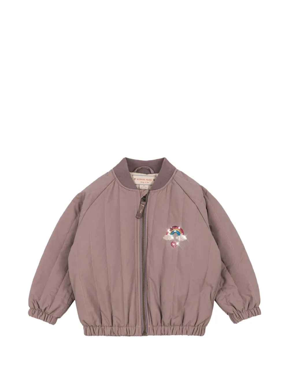 Konges Sløjd rainbow-embellished bomber jacket - Viola
