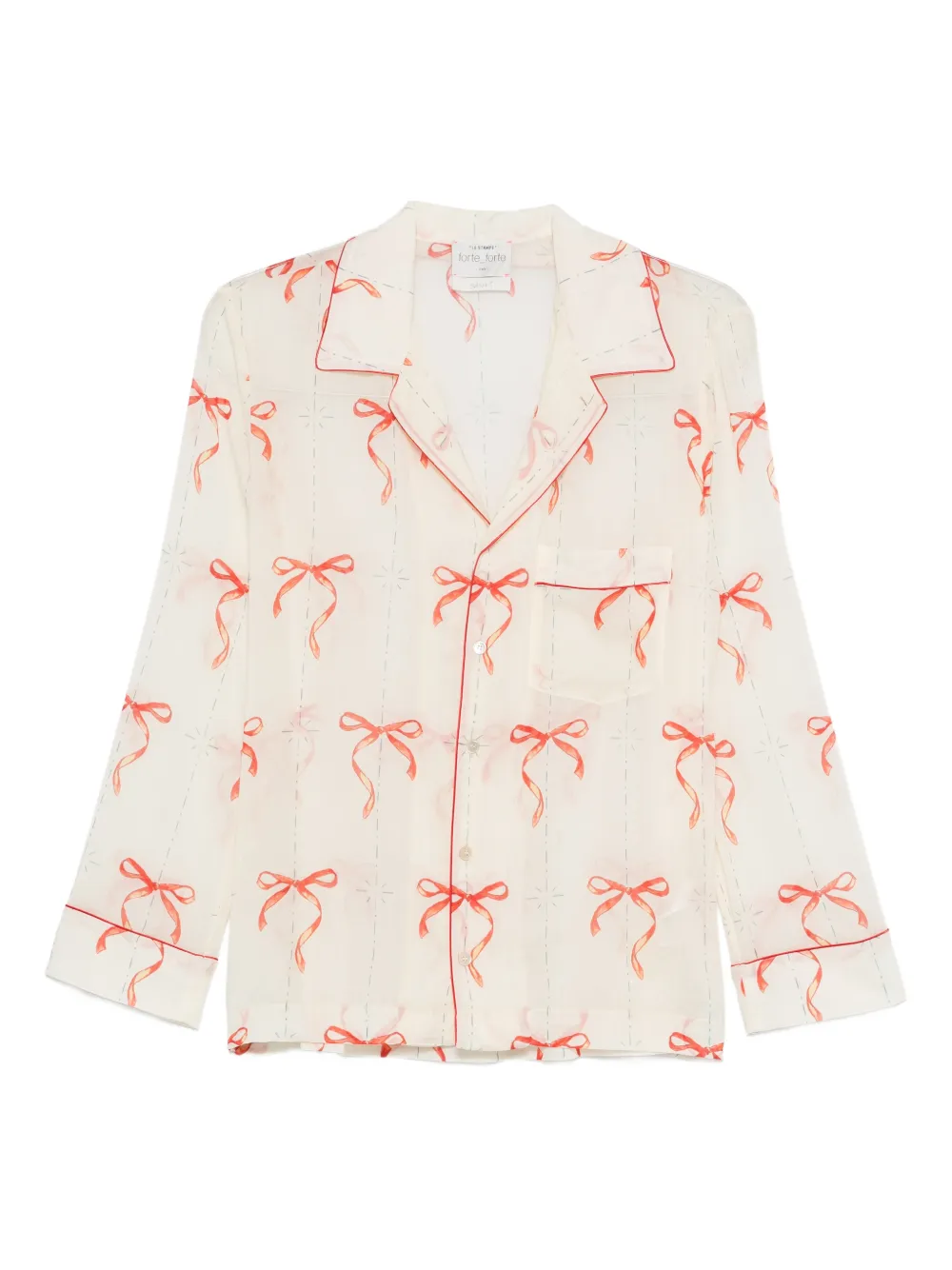 Forte Forte Camicia con fiocco - Toni neutri