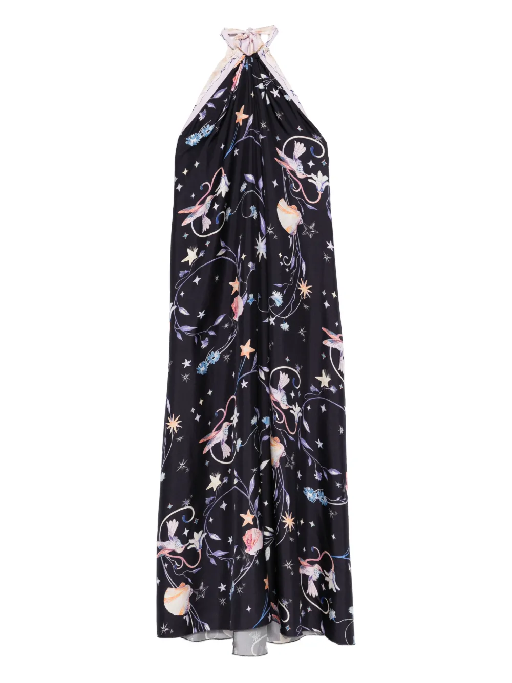 Forte Forte Abito a fiori - Nero