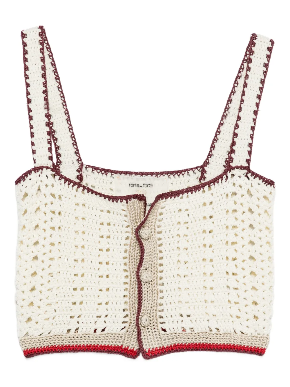 Forte Forte Top con bottoni - Toni neutri