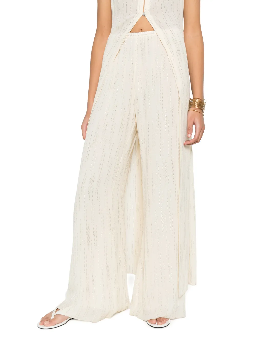 Forte Elastische broek Beige