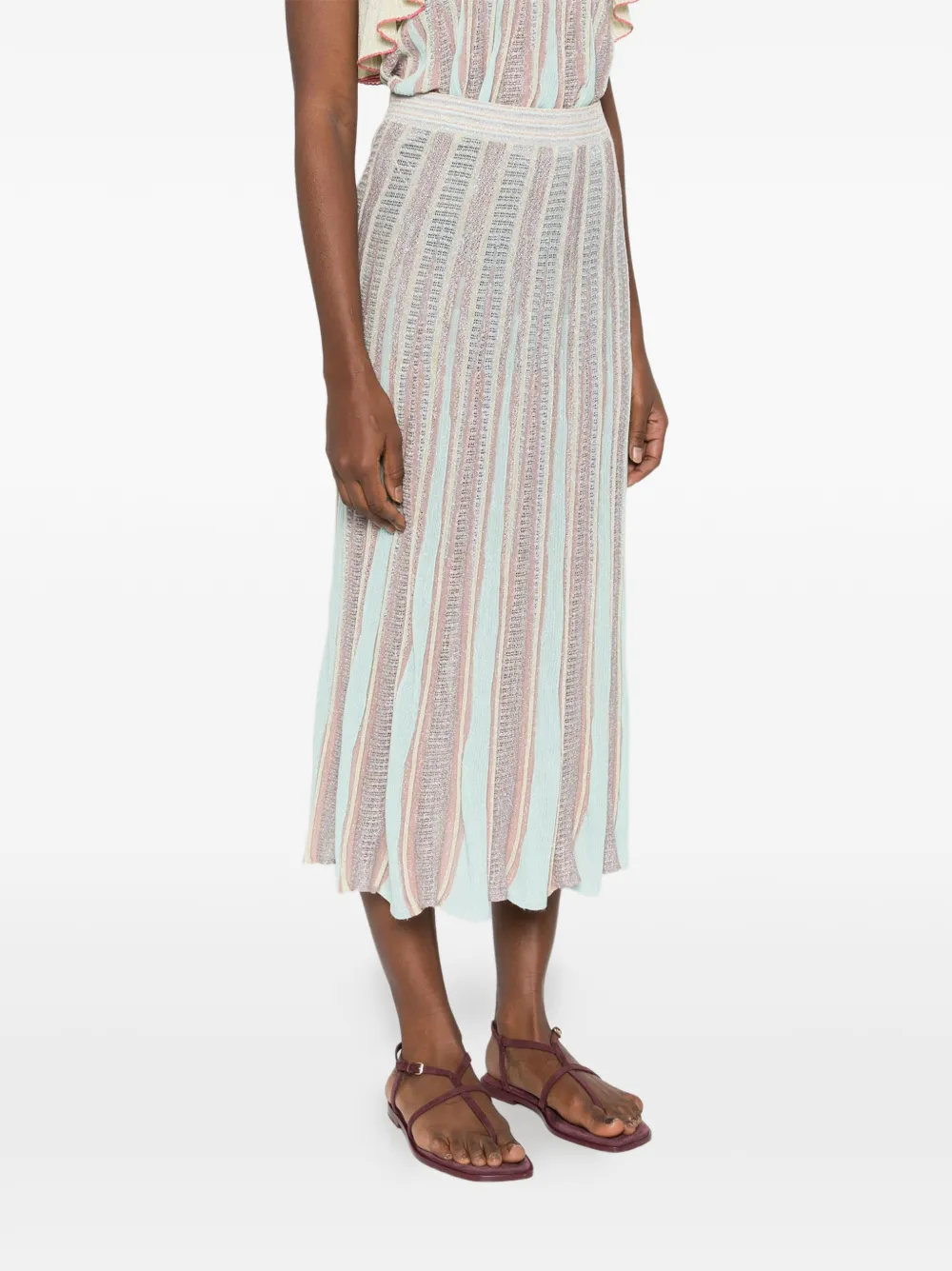  Forte Forte Striped Midi Skirt - Blue 