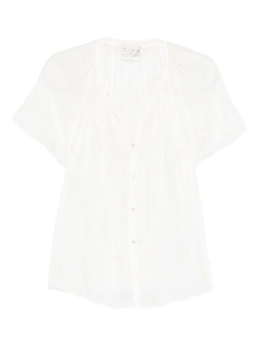 Forte Forte buttoned floral shirt - White