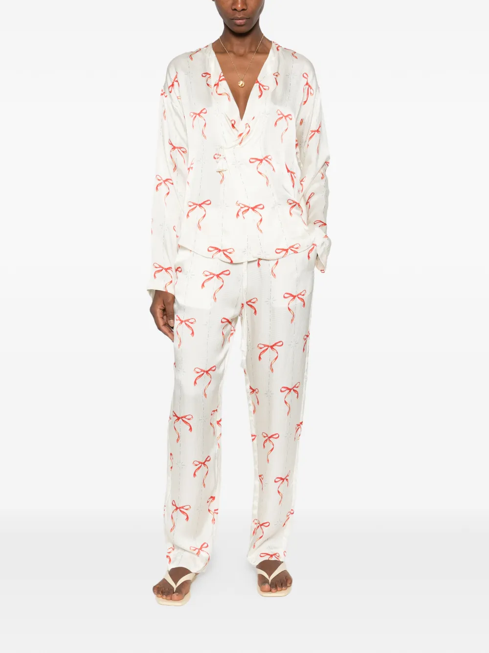  Forte Forte Bow-print Shirt - White 