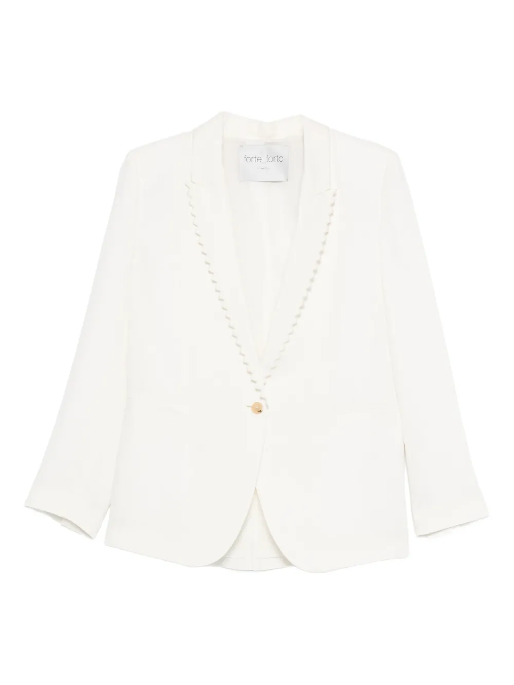 Forte Forte notched-lapel single-button jacket - White