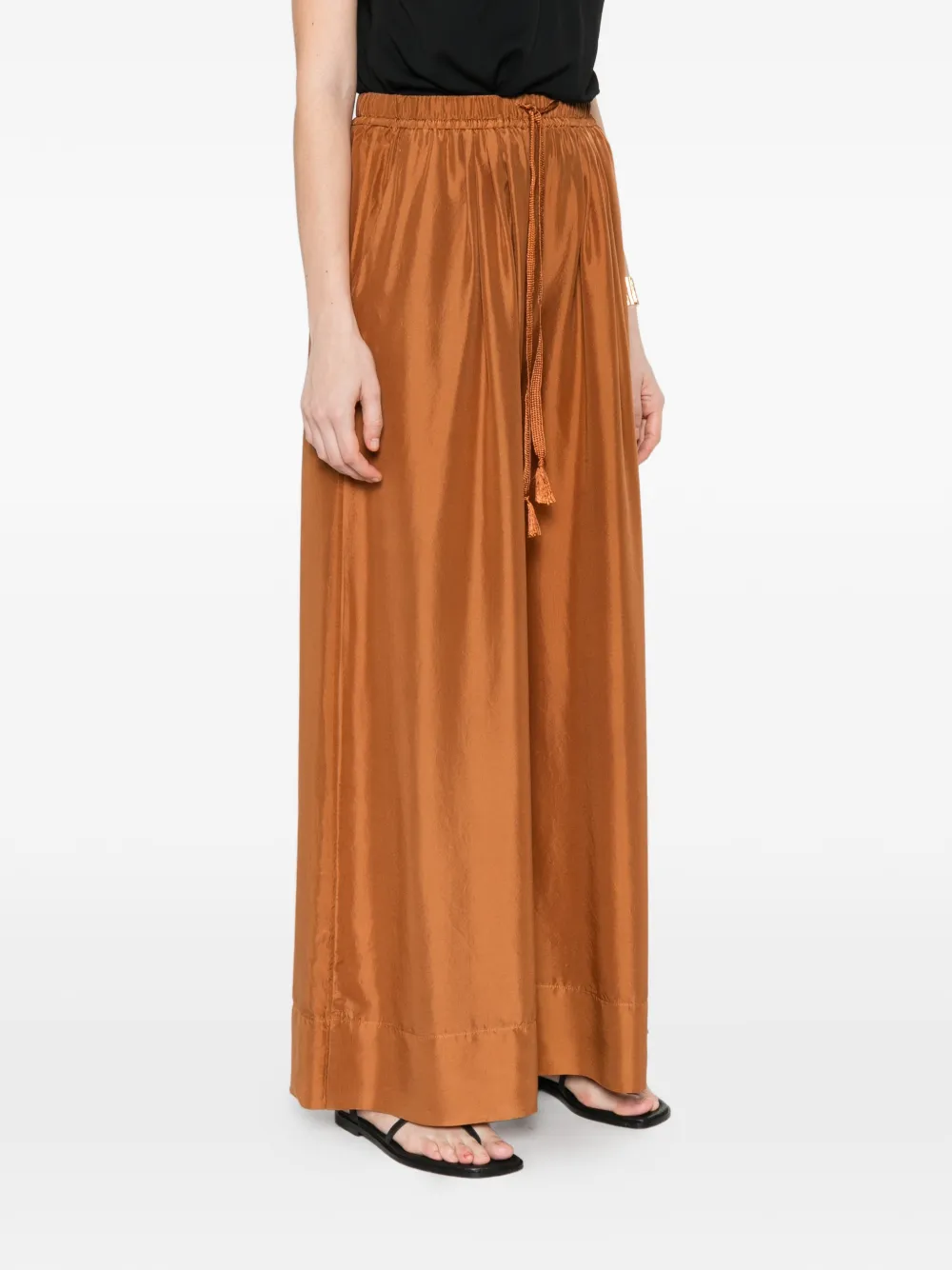  Forte Forte Drawstring Satin Trousers - Brown 