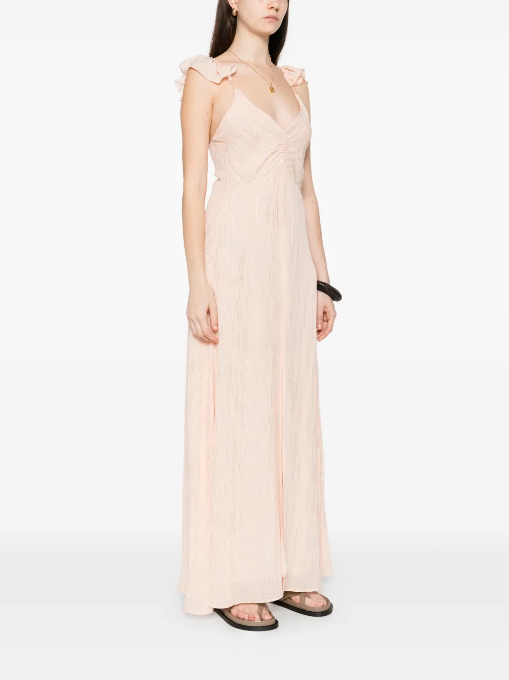 Forte Maxi-jurk met ruches Roze