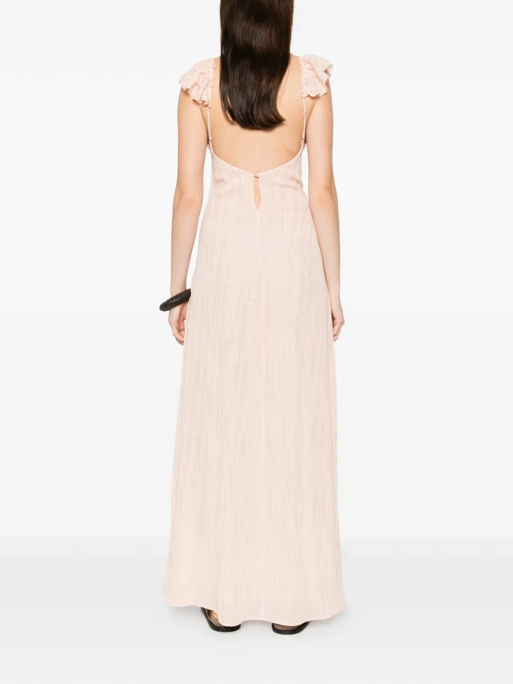Forte Maxi-jurk met ruches Roze