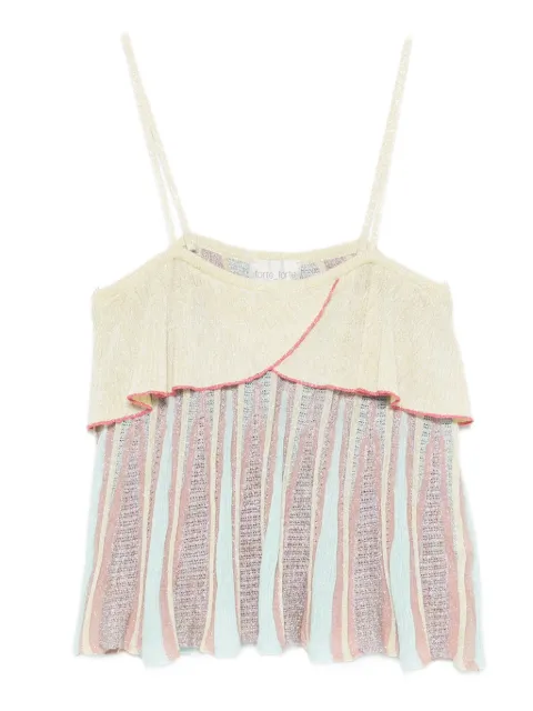 Forte Forte 러플 스트라이프 탑