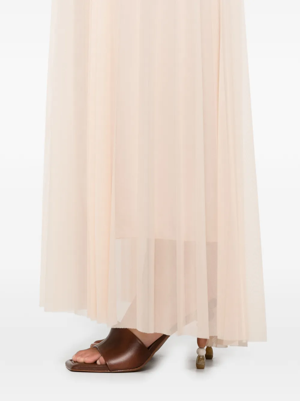 Forte Maxi-plooirok Beige