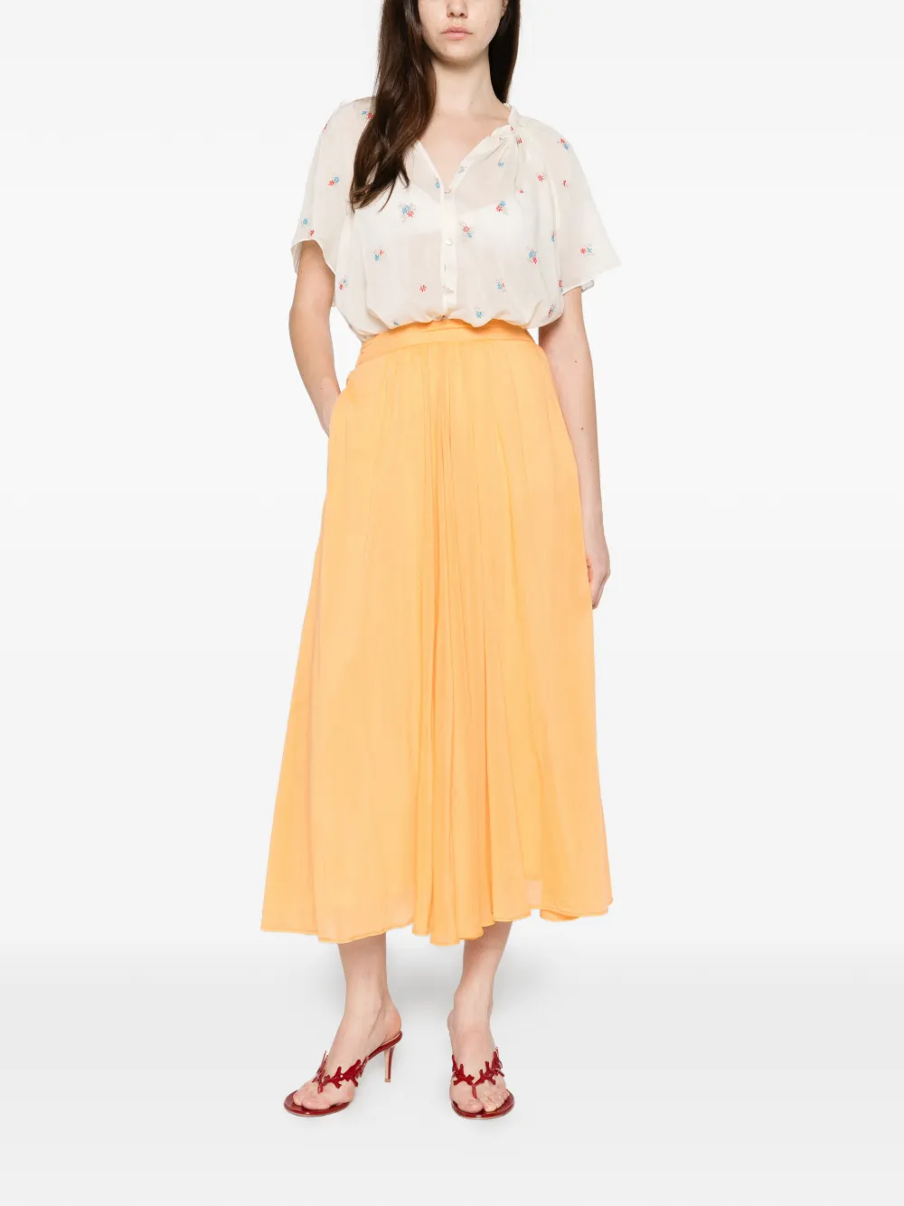  Forte Forte Pleated Skirt - Orange 