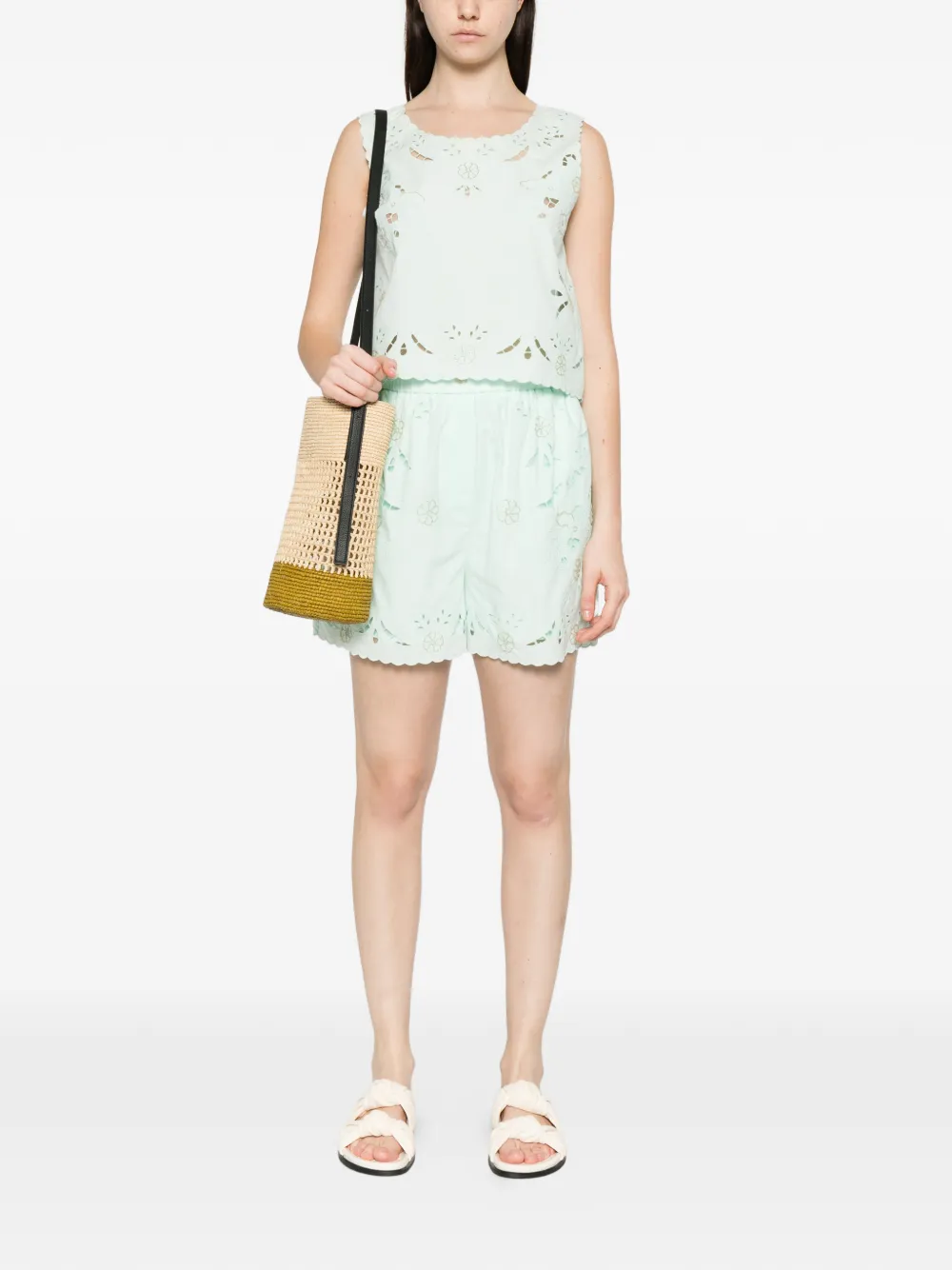  Forte Forte Floral Embroidery Trousers - Green 
