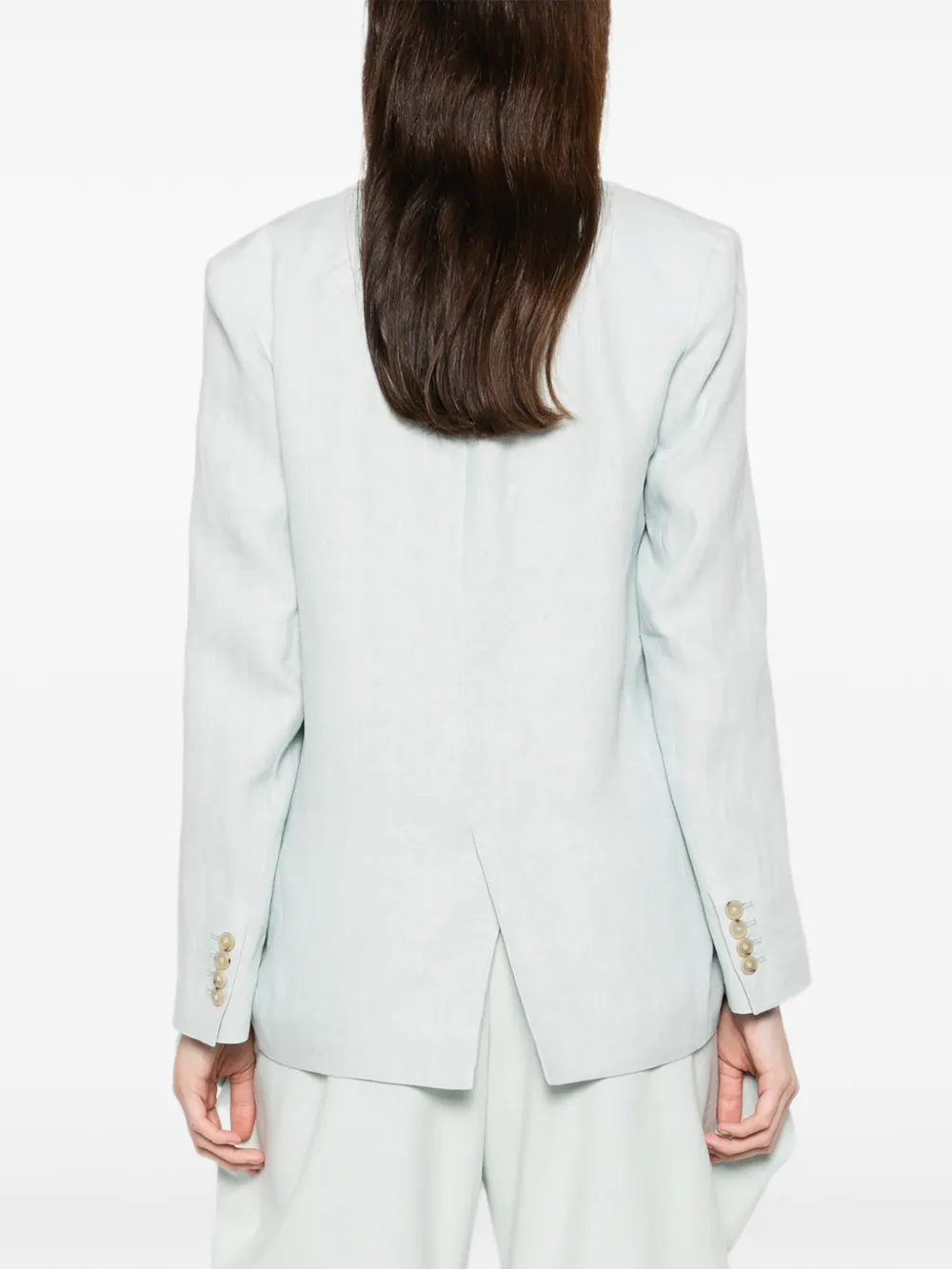 Forte Chic blazer met enkele rij knopen Blauw
