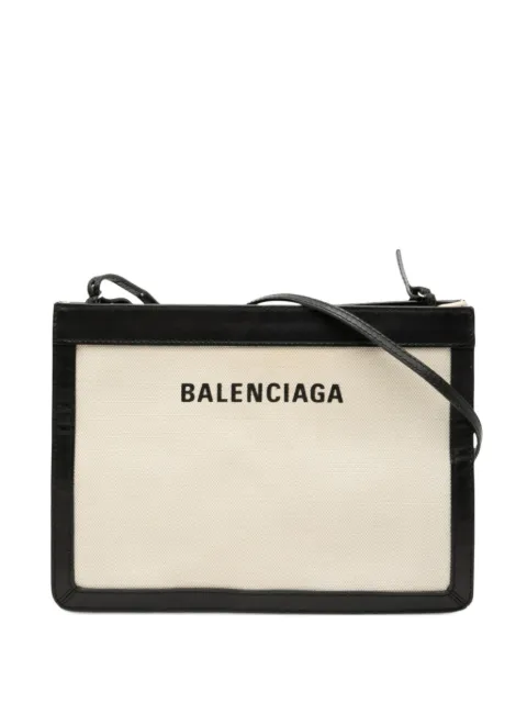 Balenciaga Pre-Owned 2019 Canvas Navy Pochette crossbody bag