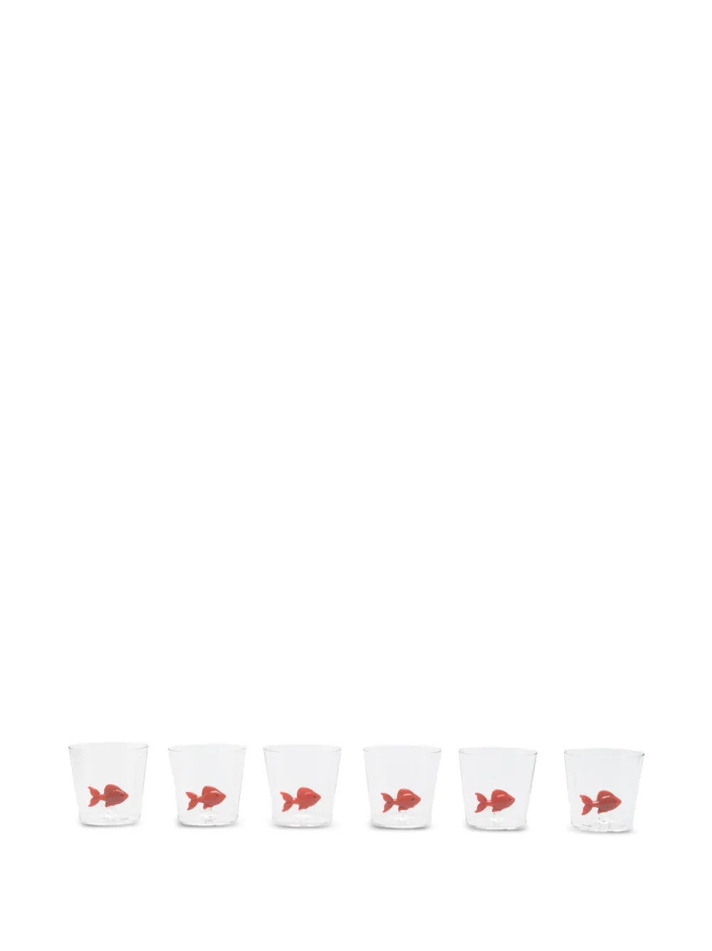 Ichendorf Milano Red Fish glasses (set of 6) | White | Image 1